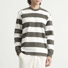 Armor-Lux Men's Long Sleeve Wide Stripe T-Shirt in Chimera/Milk