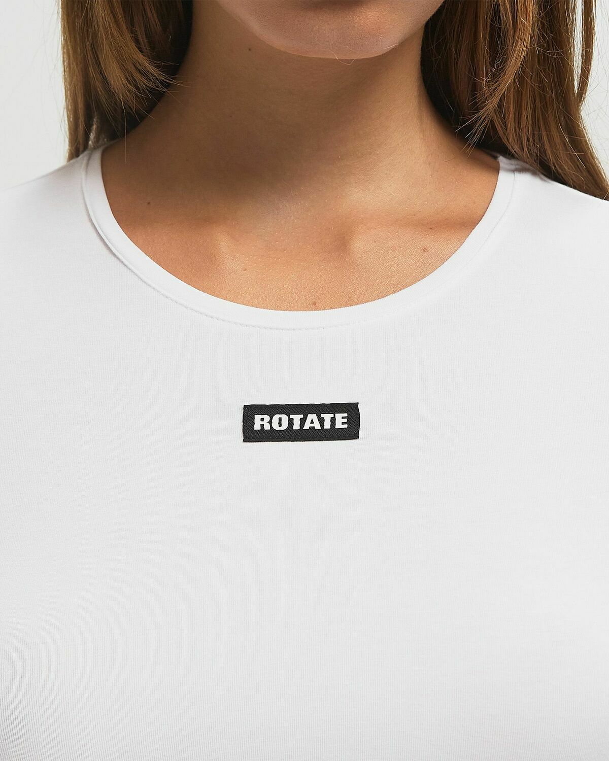ROTATE Birger Christensen SHORT SLEEVE TEE White Womens Shortsleefe