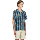 Bather Blue Bizzaro Stripe Camp Shirt