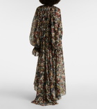 Khaite Edgar floral silk tulle maxi dress