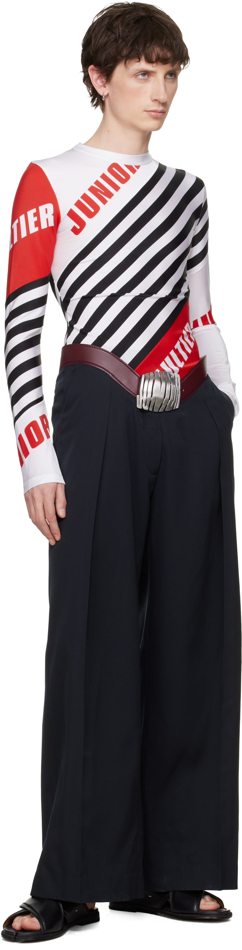 Jean Paul Gaultier White & Black 'The Junior Gaultier' Top