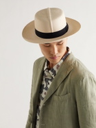 LOCK & CO HATTERS - Grosgrain-Trimmed Straw Rollable Panama Hat - Neutrals