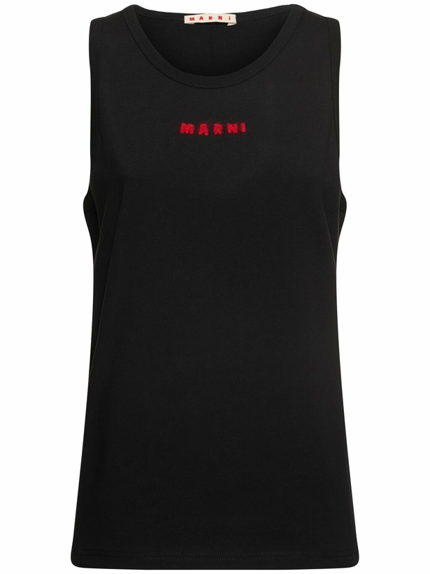 Photo: MARNI Unbrushed Cotton Fitted Tank Top