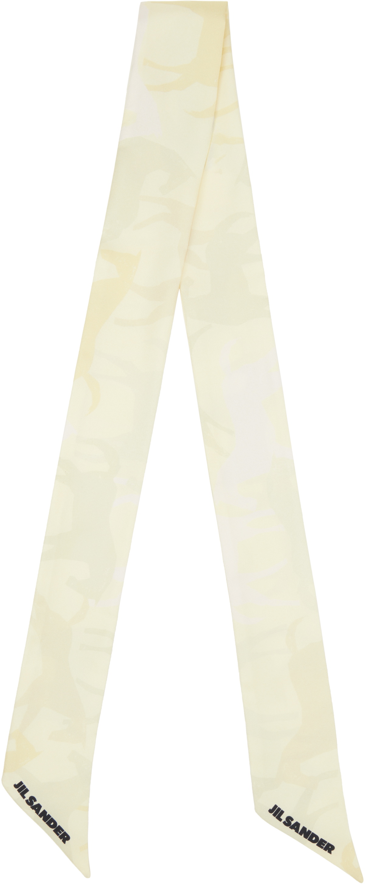 Jil Sander Off-White Printed Silk Scarf