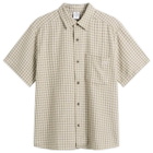 Polar Skate Co. Men's Mitchell Short Sleeve Shirt in Beige/Green