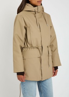 Rains Padded Rubberised Parka Beige