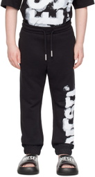 Diesel Kids Black Printed Sweatpants