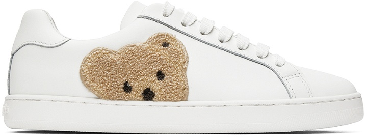 Photo: Palm Angels White Teddy Bear Tennis Sneakers