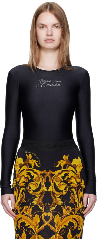 Photo: Versace Jeans Couture Black Logo Bodysuit
