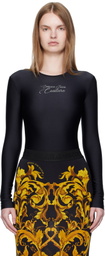 Versace Jeans Couture Black Logo Bodysuit