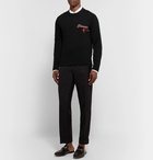 Dolce & Gabbana - Slim-Fit Appliquéd Wool Sweater - Black