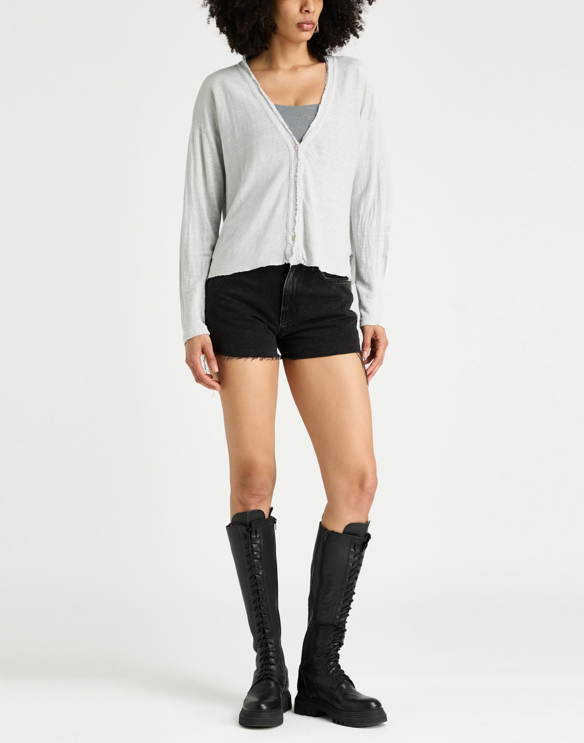 Crossley Womens Cardigan in Light grey