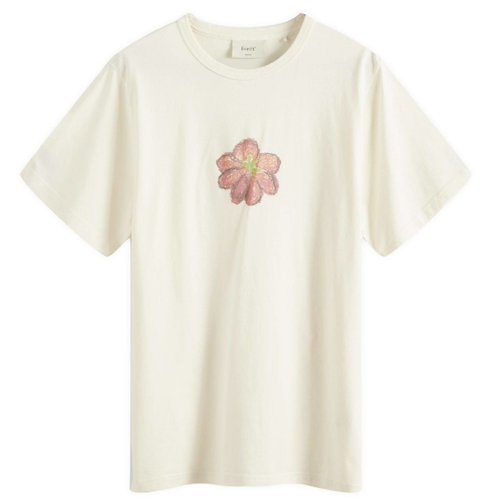 Photo: Foret Men's Floral Sketch T-Shirt in Cloud