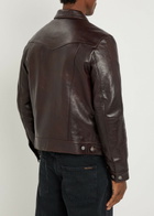 Nudie Jeans Joppe Western Leather Jacket Dark Brown