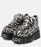 Vetements - x New Rock zebra-print calf-hair platform sneakers