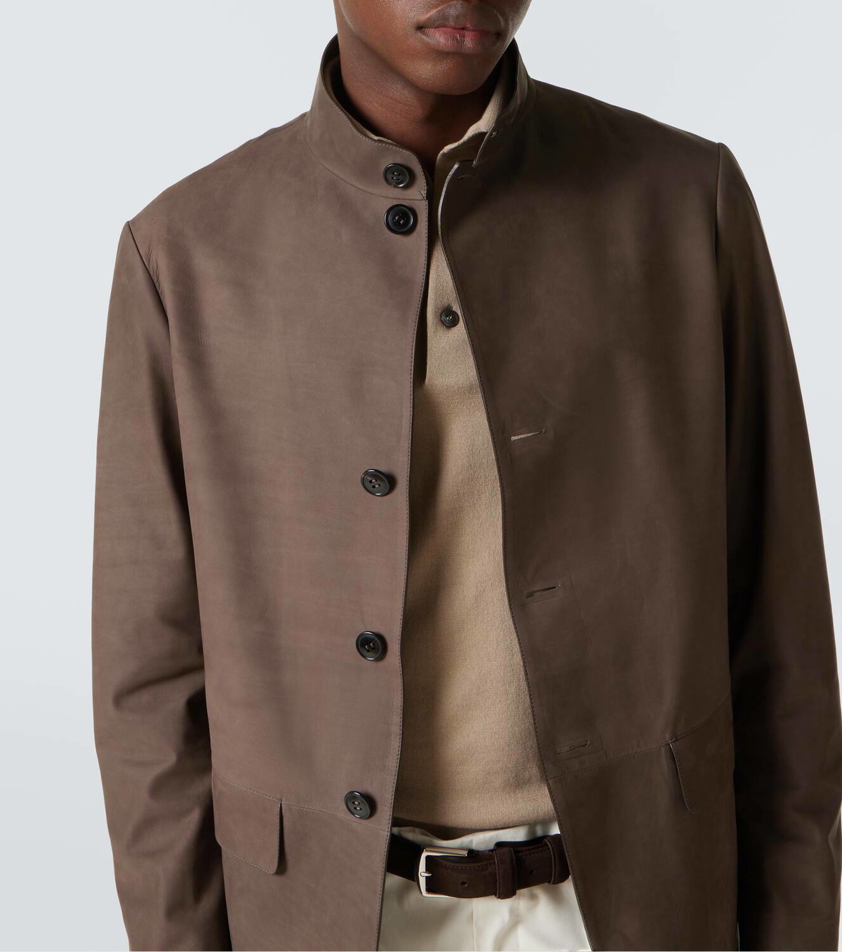Zegna Il Conte leather jacket