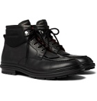 Ermenegildo Zegna - Felt-Panelled Leather Boots - Black
