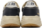 Golden Goose Navy Running Sole Sneakers