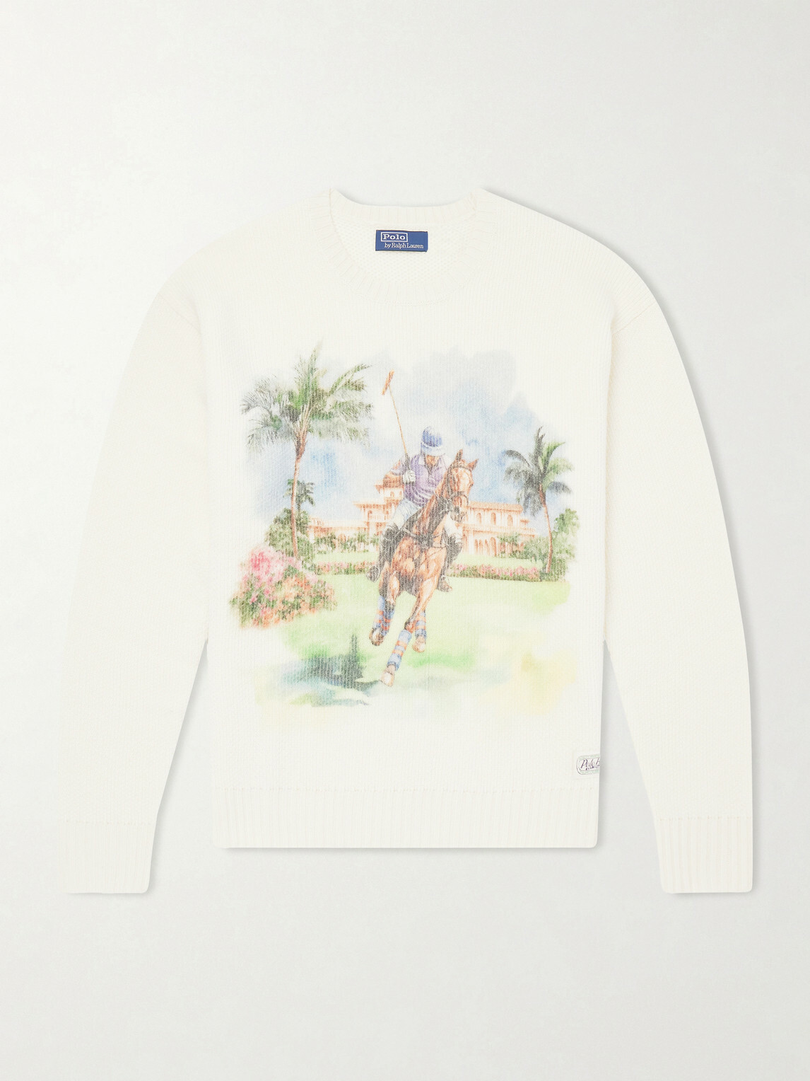 Polo Ralph Lauren - Logo-Appliquéd Printed Cashmere Sweater
