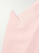 UMIT BENAN B - Double-Breasted Linen and Silk-Blend Suit Jacket - Pink