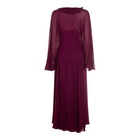 TwinSet Dark Red Viscose Maxi Dress