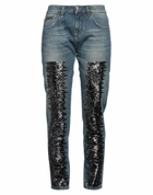 Philipp Plein Womens Jeans in Blue