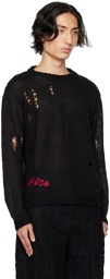 Andersson Bell Black Distressed Sweater