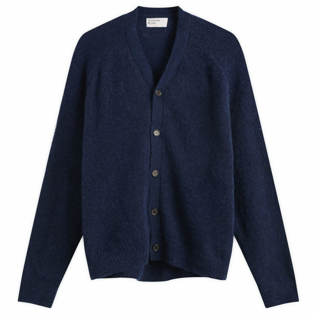 Universal Works Men's Alpaca David Cardigan in Navy