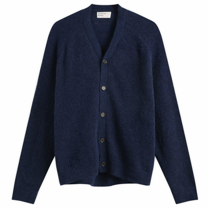 Photo: Universal Works Men's Alpaca David Cardigan in Navy