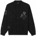 Represent Men's Applique Knit Cardigan in Jet Black