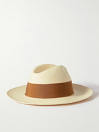 Frescobol Carioca - Rafael Grosgrain-Trimmed Straw Fedora - Neutrals