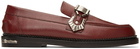 Toga Virilis Burgundy Pebbled Leather Loafers