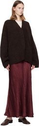 Lauren Manoogian Burgundy New Luster Maxi Skirt