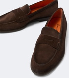 Santoni Milo suede penny loafers