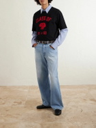 Valentino Garavani - Logo-Print Cotton-Jersey T-Shirt - Black