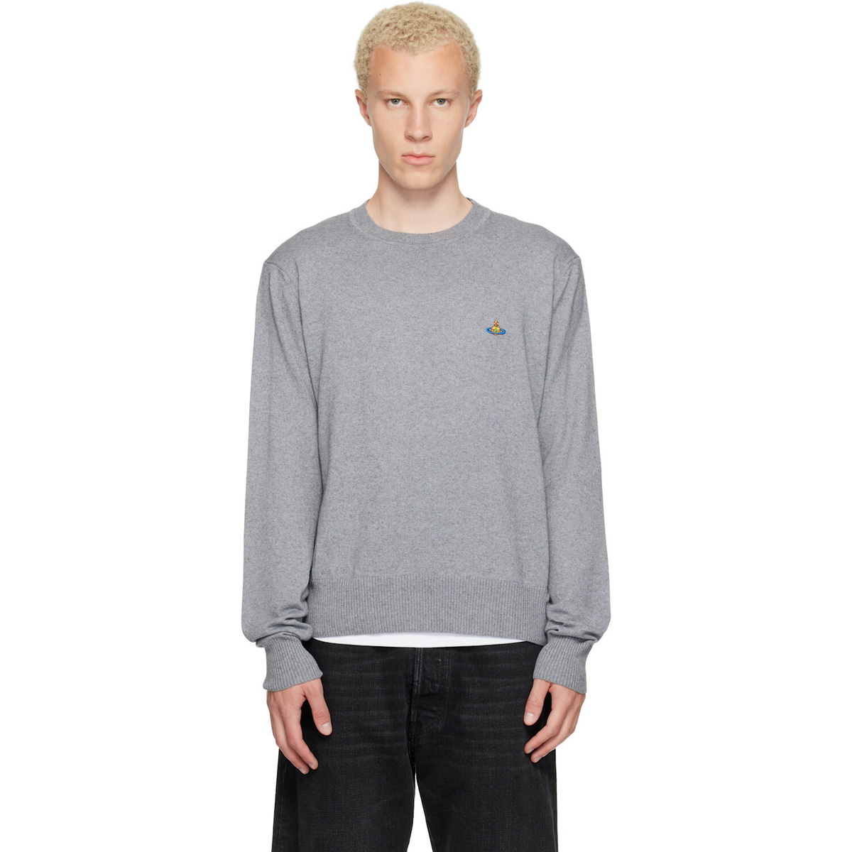Vivienne Westwood Gray Alex Round Neck Sweater
