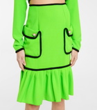 Rodarte - Embellished wool midi skirt