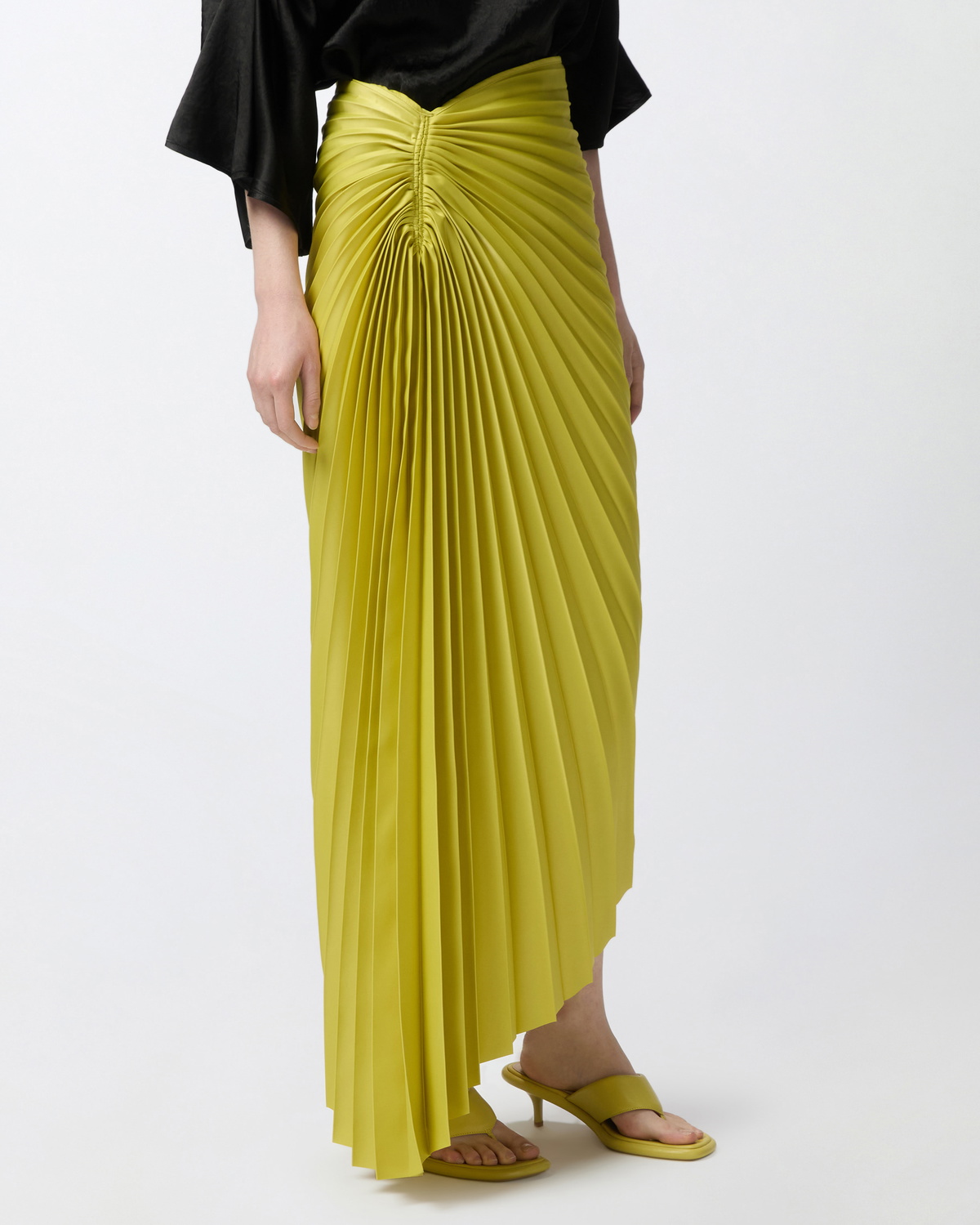 スカート PINKO Women Mid Skirts 104732A2FFX26 Green PINKO ruffle-detail Pleated Maxi Skirt | Green | FARFETCH