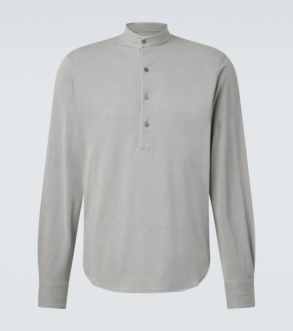 Stòffa Cotton and silk Henley shirt