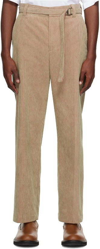 Photo: Solid Homme Tan Belted Trousers