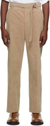 Solid Homme Tan Belted Trousers