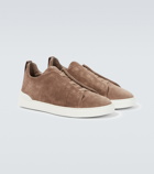 Zegna - Triple Stitch™ suede sneakers