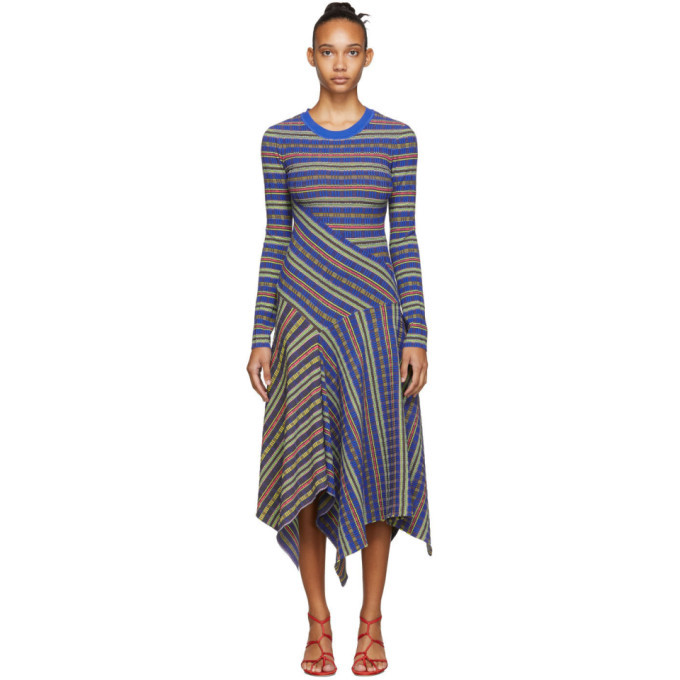 Opening Ceremony Blue and Multicolor Midi Dress Opening Ceremony Opening Ceremony Blue and Multicolor Midi Dress Opening Ceremony