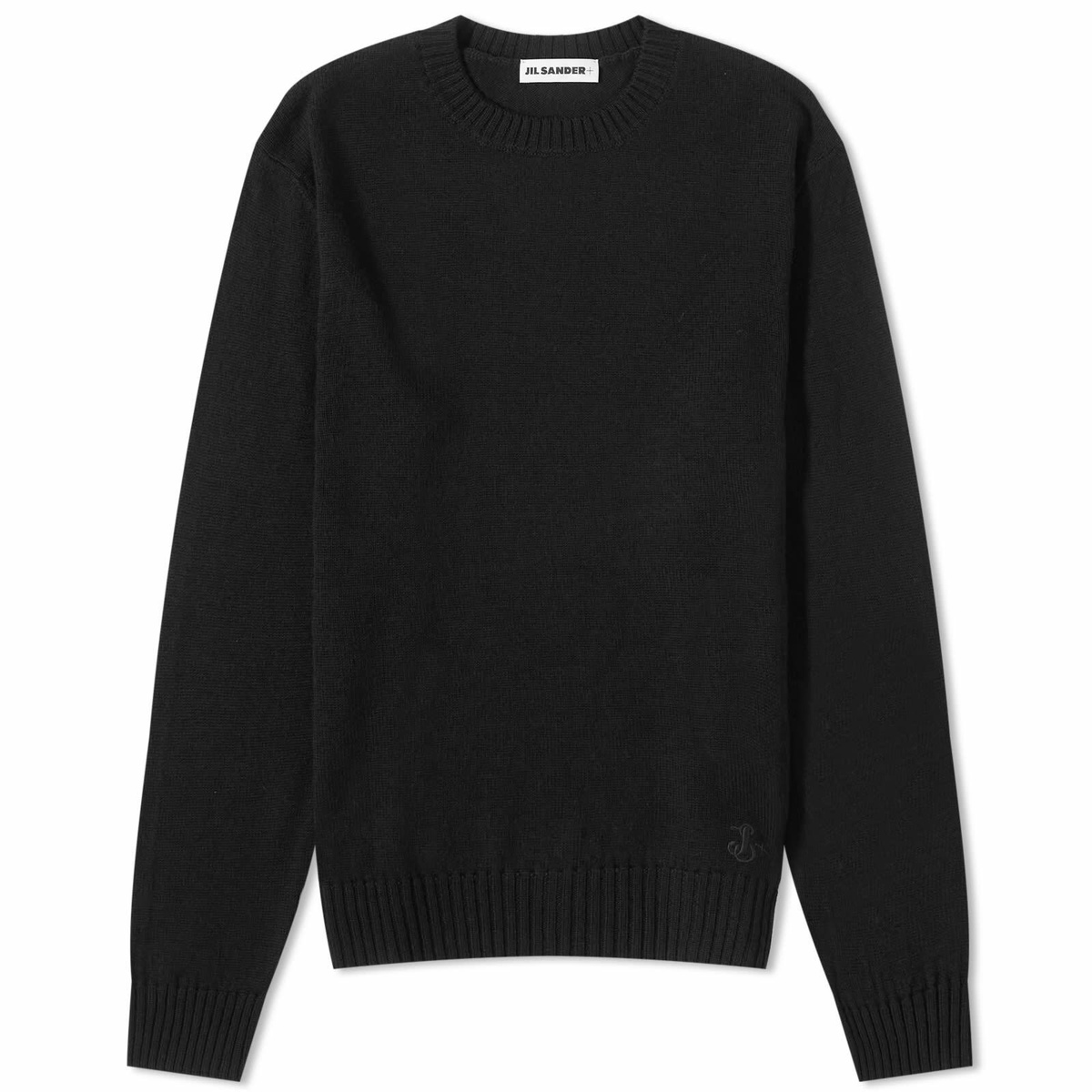 Jil Sander Men's Plus Crew Knit in Black Jil Sander