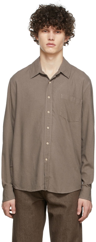 Photo: Our Legacy Taupe Silk Shirt