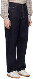 DOCUMENT Indigo Double Face Denim 5-Pocket Jeans