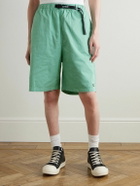 KAPITAL - Easy Wide-Leg Belted Cotton-Twill Shorts - Green