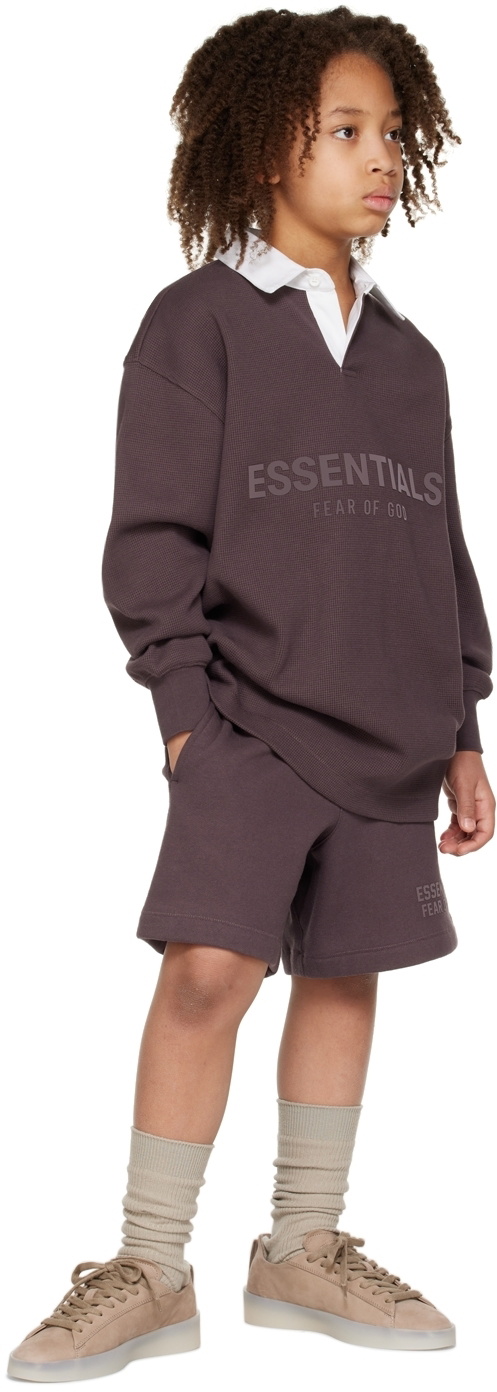 Essentials Kids Purple Button Polo