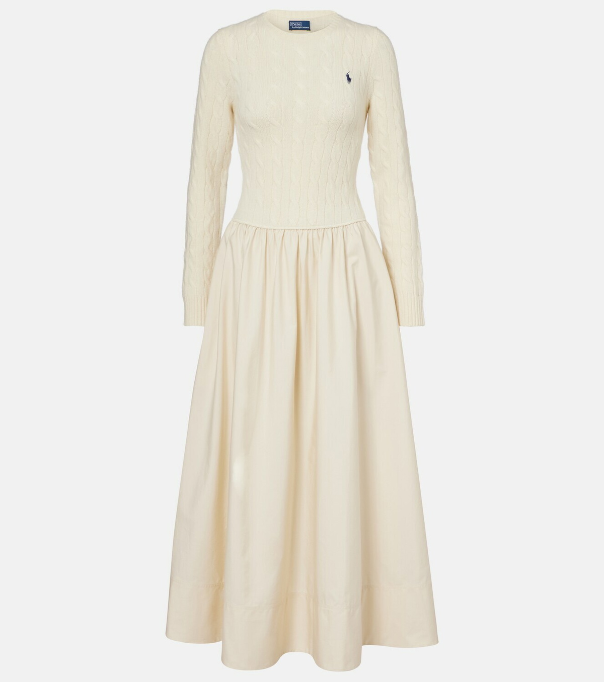 Polo Ralph Lauren Cotton and wool-blend maxi dress