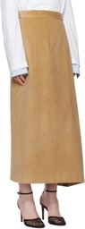 MARIE ADAM-LEENAERDT Beige Oversized Straight Midi Skirt